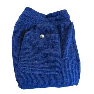Faherty Brand Mens Blue Textured Knit Joggers Drawstring Pants Size Medium